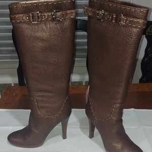 Fendi Brown Heeled Boots with Elegant Stiletto